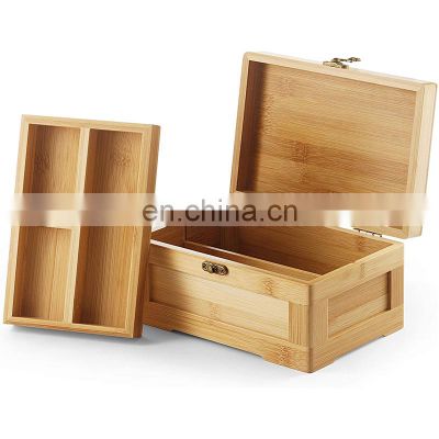 Bamboo Wooden Gift Box Natural Wooden Storage Box Custom Handmade Box Wood