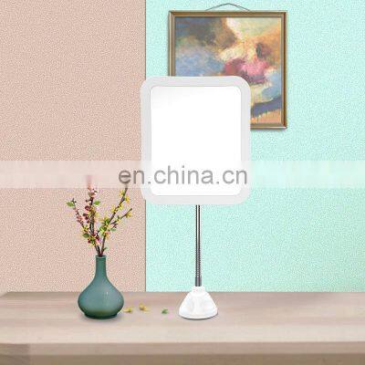 2021 Wall Mounted Square LED Mirror 360 Rotating Smart Makeup Mirror LED Cosmetic Mirror With Sucker
