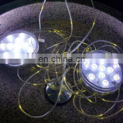 2019 12 LEDs flower 16 Colors Remote Control Submersible Vase light Multicolor LED Waterproof Base Light for Wedding