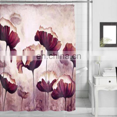 Hot Selling Fashion Printed Polyester Bath Curtain Bathroom photo-4