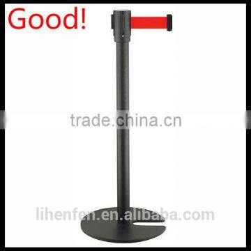 crowd control stanchion/retractable belt barrier stand/metal queue post