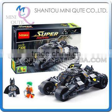 Mini Qute DECOOL Marvel Avenger super hero Batman chariot battle building block action figure educational toy NO.7105