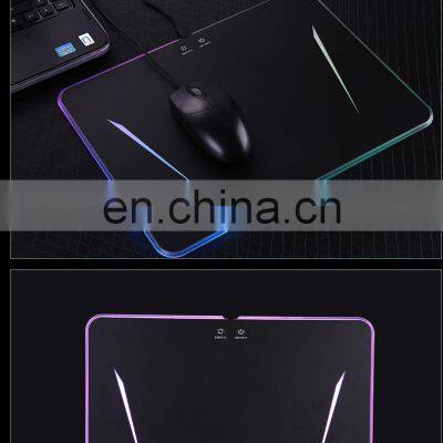 355*255*5.5mm Waterproof Mice Mat Mouse Pad Hard Surface Led Lighting Computer Gaming Rgb Mouse Pad For Game photo-4