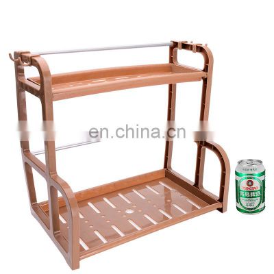 Free punching condiment bottle storage Oil salt sauce vinegar storage rack  kitchen Plastic storage rack