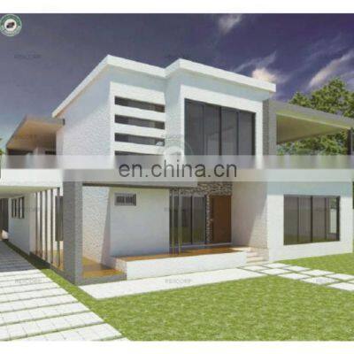 4 Bedroom Two Storey Modular Prefab House Structure China Quick Concrete House Construction & Real Estate