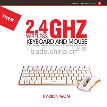 2015 adcanced 2.4GHz wireless keyboard mouse combo with FM multimedia keys