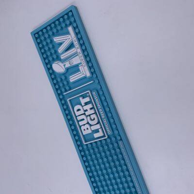 PVC Rubber Beer Bar Mat Eco Water Proof PVC Drinking Bar Rail Mat Silicone Bar Mat Spill Bar Mat photo-4