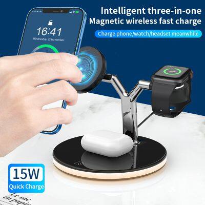 Hot Selling 4 in 1 Fast Charger Wireless Magnetic Charging Stand for IPhone and Earphones photo-6