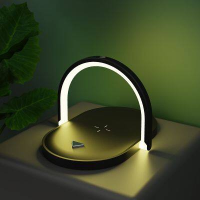 LED Modern Night Light Touch Sensitive Bedside Night Lamps Led Bedroom Living Room Wireless Charger Lamp for Phone Charging