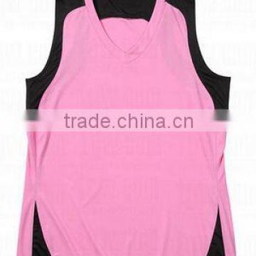 Basket Ball Uniform in Pink & Black Color