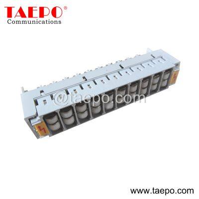 Sample Free 10 pairs 2 pole over voltage krone lsa surge protection magazine with GDT arrester from China Factory TAEPO