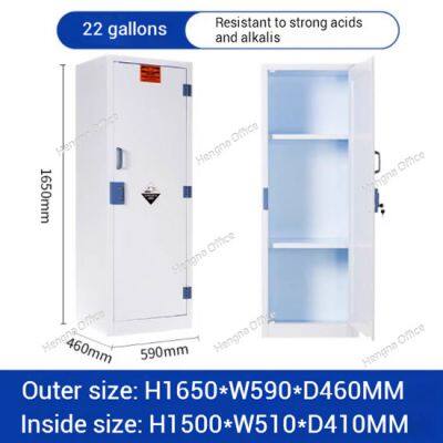 PP Acid and Alkali Resistant Storage Cabinet – 22 Gallon, Porcelain White, Double Lock, 1650x460x590mm for Laboratory/School/Industrial Use photo-4