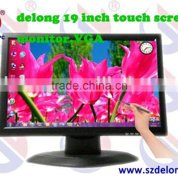 19 inch wide screen monitor with touch panel,standard or mount