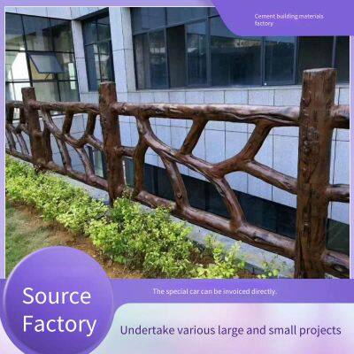 Concrete Imitation Wood Railings, Prefabricated Imitation Stone and Imitation Bark Handrails for Parks and Scenic Areas, Imitation Tree Vine Guardrails for Mountain Climbing Paths photo-3