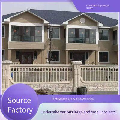 Concrete Hollowed-out Wall, Cement Lattice Fence Factory, Customizable Villa Golden Lattice Guardrails, Prefabricated Enclosures photo-5