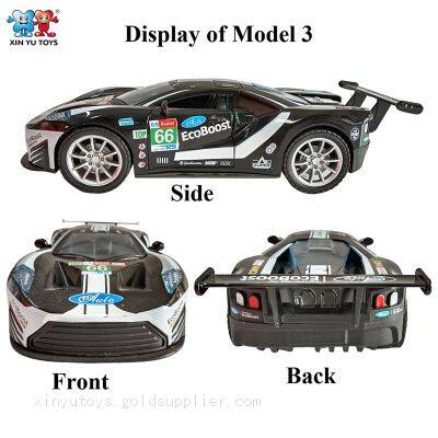 XINYU Diecast Model Cars 1:24 Scale Sport Wheels Car Toy Sound & Light for Kids photo-5