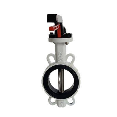 Factory Direct DIN Handle Type Wafer Butterfly Valve WCB/Ductile Iron Body PTFE Soft Sealed SS304 Disc Manual Clamp Connection photo-3