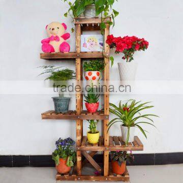 The New Wood Floor Flower Special Multi-layer Wooden Flower Pot Holder Real Balcony Plant Shelf Quality Choice photo-3