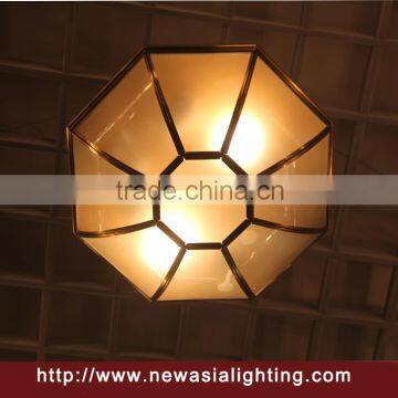 2016 vintage Europe metal and glass material ceiling lamp