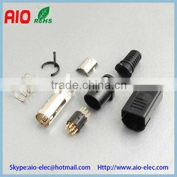 8 sets Mini 8 Pin DIN male Solder Connector - Plastic to Create a Custom Cable Pinout.