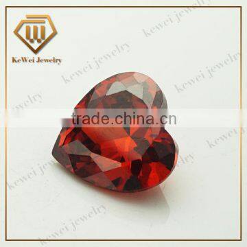 best selling products orange heart cz/loose gemstone/cubic zirconia