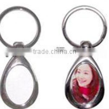 Sublimation metal water drop shape keychain