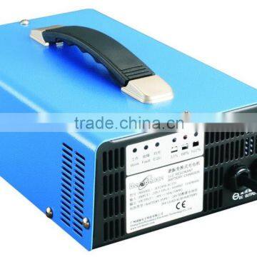 full automatic intelligent AC220V/50Hz/DC48V/25A portable industrial 1000W-1800W lead-acid battery charger for forklift
