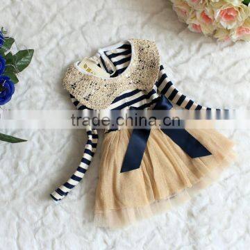 2015 Spring Autumn Children Clothing 100% Cotton Sequin Dress For Girls photo-3