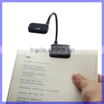 3 Bright LED 2 Color White/Black 15cm Gooseneck Book Reading LED Clip Light