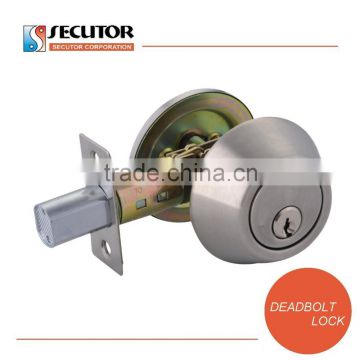 Common Key Deadbolt Door Lock with Brass Cylinder