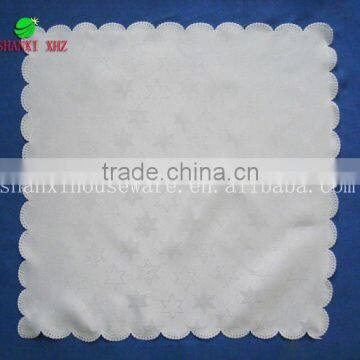 white five-pointed star jacquard table cloth