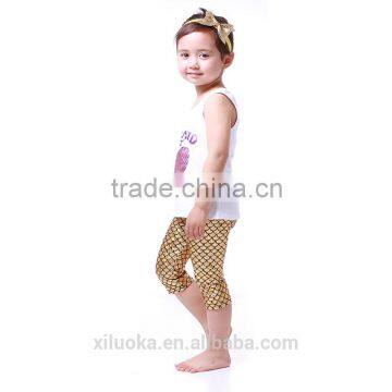 2016 New style outfit kids mermaid costume and girls boutique clothing spring 2016