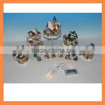 Hot selling stocklot christmas decorate gift village set 01-Y1104