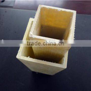 FRP Square tube for building fiberglass platform pultrusion FRP square tube (weave mat material)