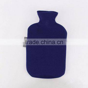 hot sale soft dark blue fleece hot water bottle cover