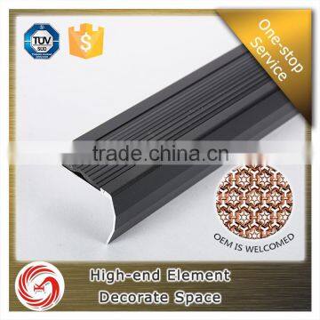 2016 Hottest Wood Grain Bullnose Non-slip Aluminium Carborundum Stair Nosing for Stair photo-5