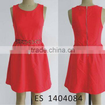 2014 sleeveless design for ladies latest fashion skirts