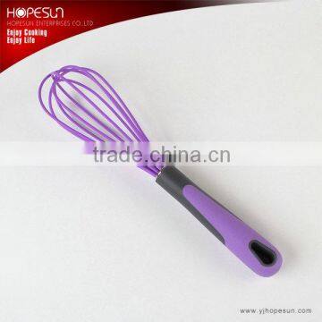 Best sell colorful silicone egg whisk with PP&TPR handle