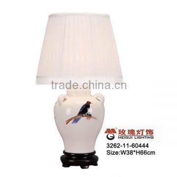 contemporary white hand painted porcelain table lamp