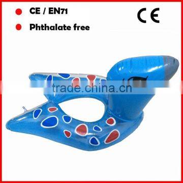 Transparent color animal head inflatable baby swimming rings