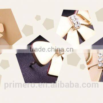 New Gold Plated Rhinestones Bow Butterfly Stud Earring For Women Jhumke Jewellery photo-5