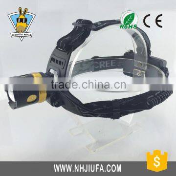 JF T6 dimmable led zoom rechargeable mining headlamp, aluminium zoom led headlamp,adjustable high power zoom headlamp