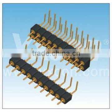 China ROHS certificate 2.54mm pitch right angle good quality Round pin header