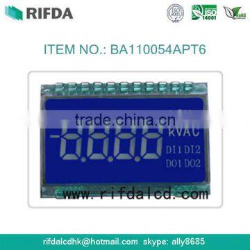 Blue background white character 4 digit lcd display