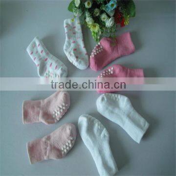 Kids cotton socks/cute anti-slip children/3-6 months baby socks