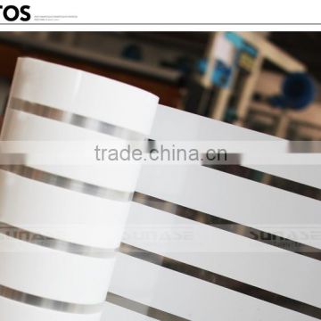 Decorative PET 20mm Wide White Stripe Plastic Film