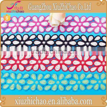 T0527-1(0.85) French cotton new flower design embroidery corded border lace for guipure fabric