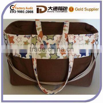 Canvas Duffle Weekend Diaper Tote Shoulder Strap Sports Travelling Bag