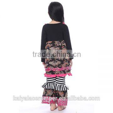 2015 Baby Girls Long Sleeve Bib Top and Stripe Pant Sets,persnickety Remake photo-3