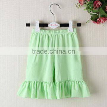 2015 100% cotton baby clothes girls ruffle shorts wholesale baby ruffle shorts kids summer wear